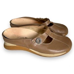 Brighton Erin mules tan size 5